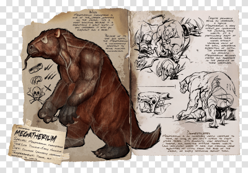Megatherium Ark, Book, Page, Lion Transparent Png