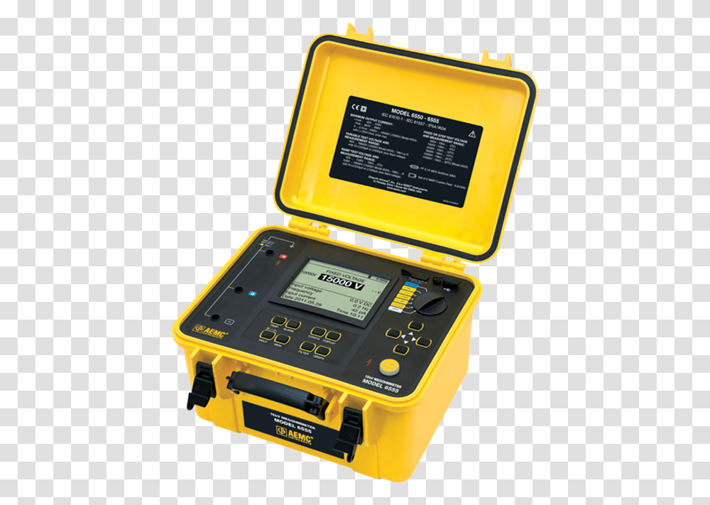 Megger 5000v Aemc, Machine, Gas Pump, Electronics, Tape Player Transparent Png