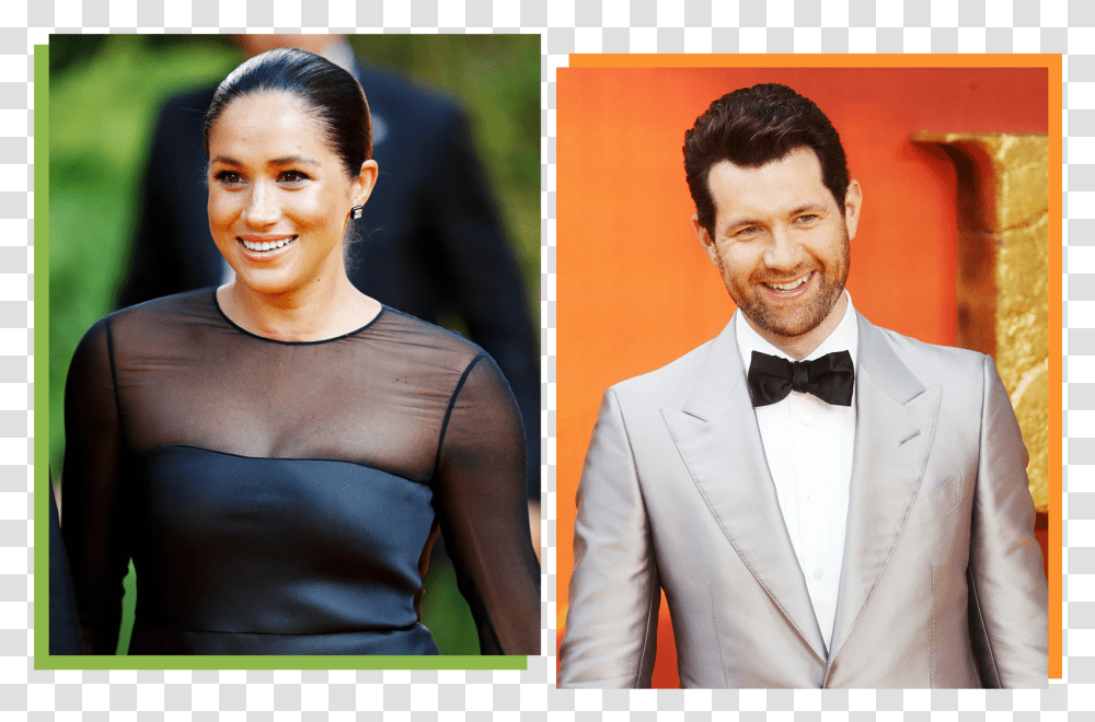 Meghan Markle And Billy Eichner At The Lion King Premiere Meghan Markle The King Lion, Tie, Accessories, Person, Suit Transparent Png