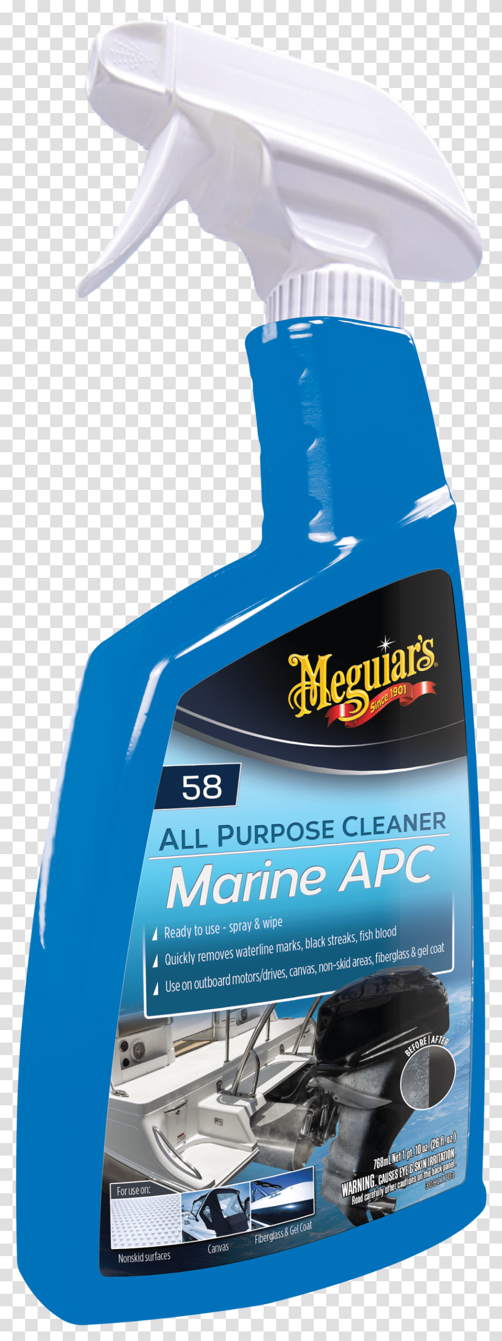 Meguiar S Marine All Purpose Cleaner 26 Oz Meguiar's Vinyl Top Cleaner, Bottle, Cosmetics, Label Transparent Png