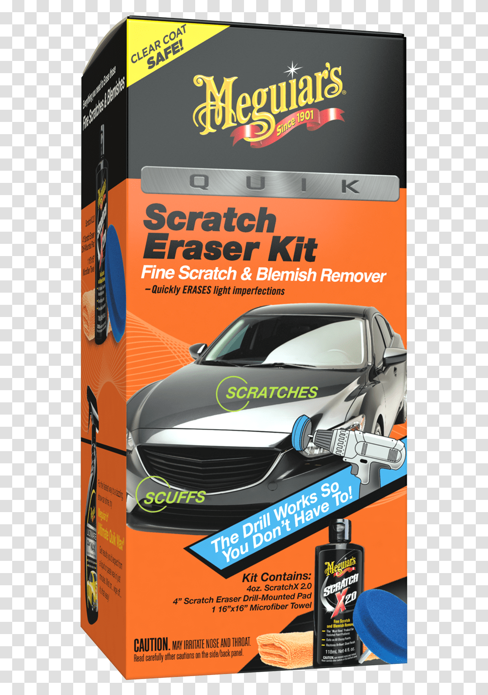 Meguiar S Quik Scratch Eraser Kit All In One Kit To, Car, Vehicle, Transportation, Advertisement Transparent Png