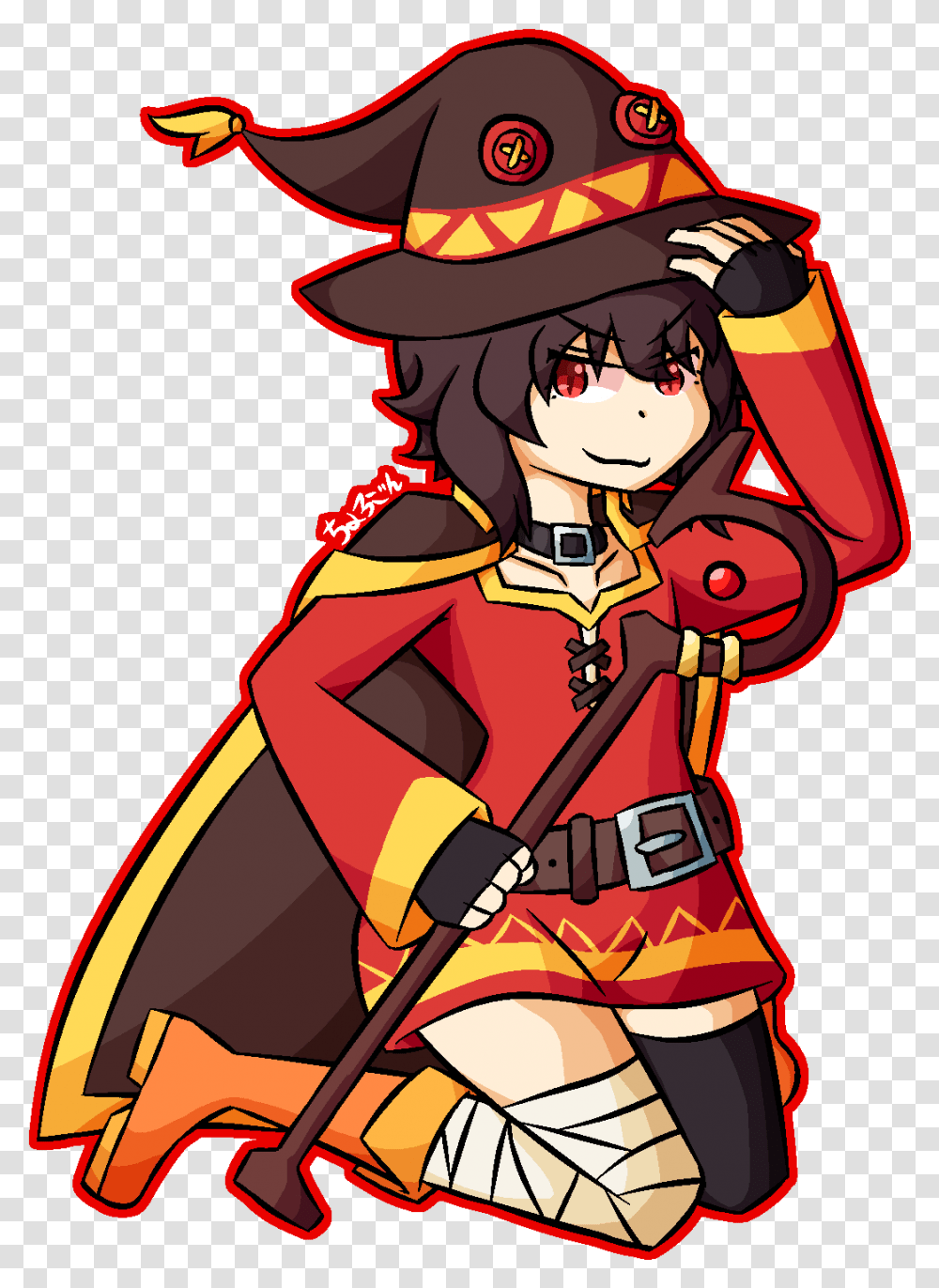 Megumin By Chorogon Fictional Character, Person, Human, Pirate, Comics Transparent Png