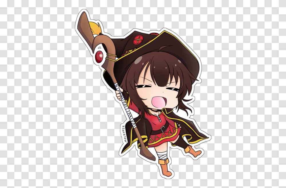 Megumin Vinyl Sticker Fictional Character, Leisure Activities, Person, Human, Costume Transparent Png