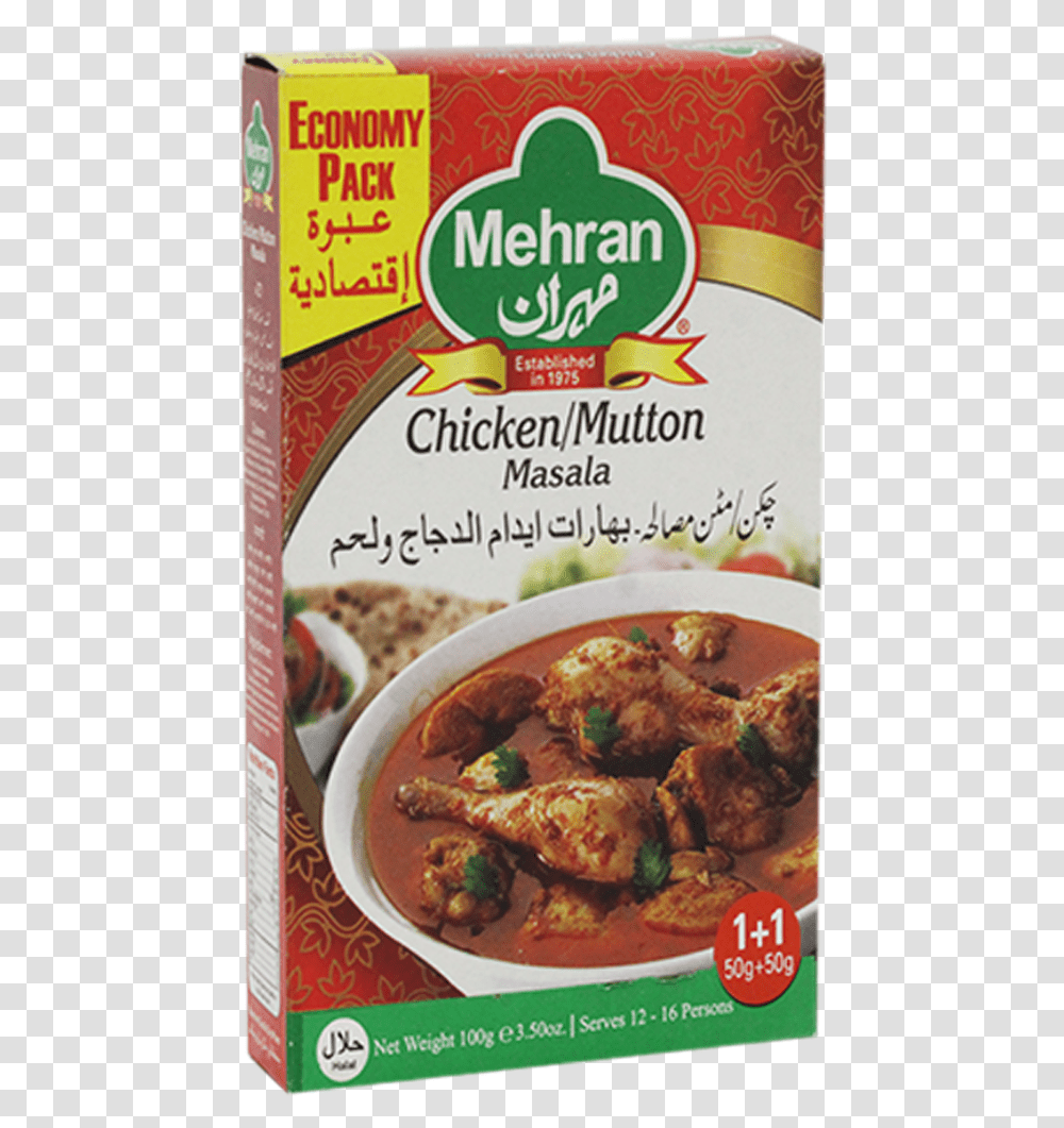 Mehran Chicken Mutton Masala 50 Gm, Curry, Food, Menu Transparent Png