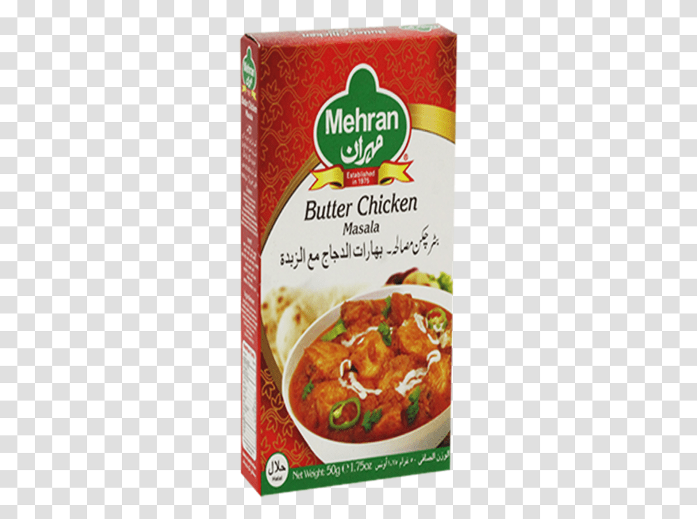 Mehran Masala 50g Butter Chicken Red Curry, Menu, Food, Meatball Transparent Png
