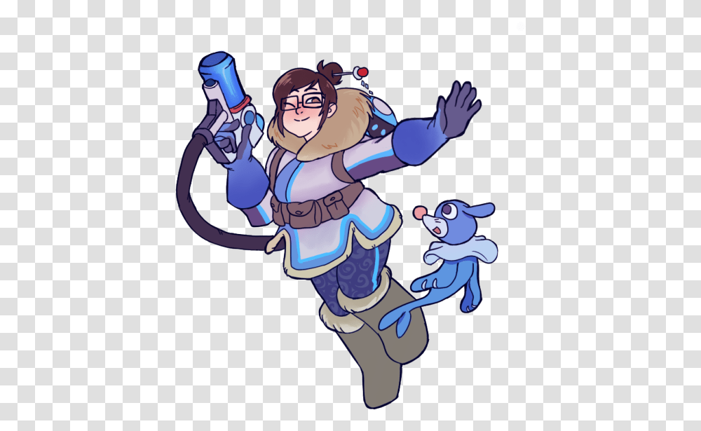 Mei And Popplio Overwatch Know Your Meme, Person, Human, Leisure Activities, Outdoors Transparent Png