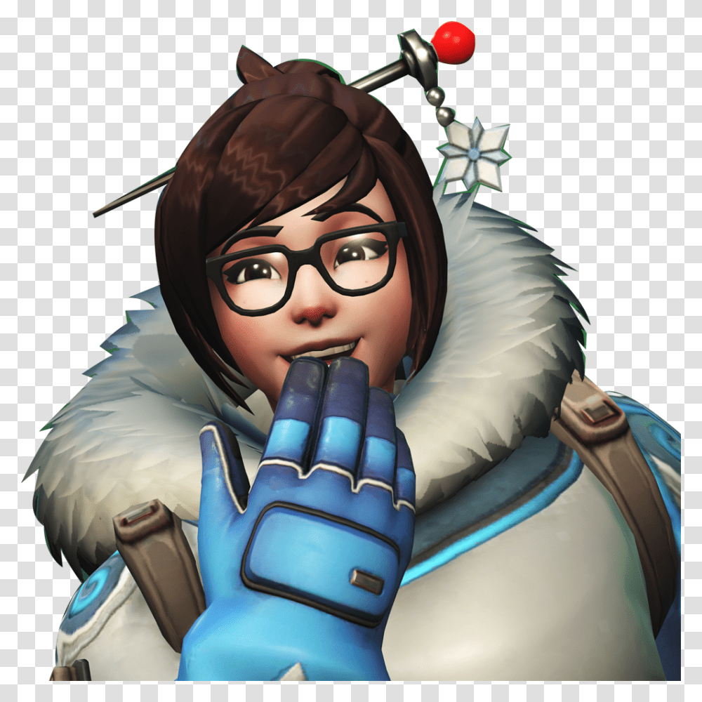 Mei Laughing Overwatch, Hand, Person Transparent Png