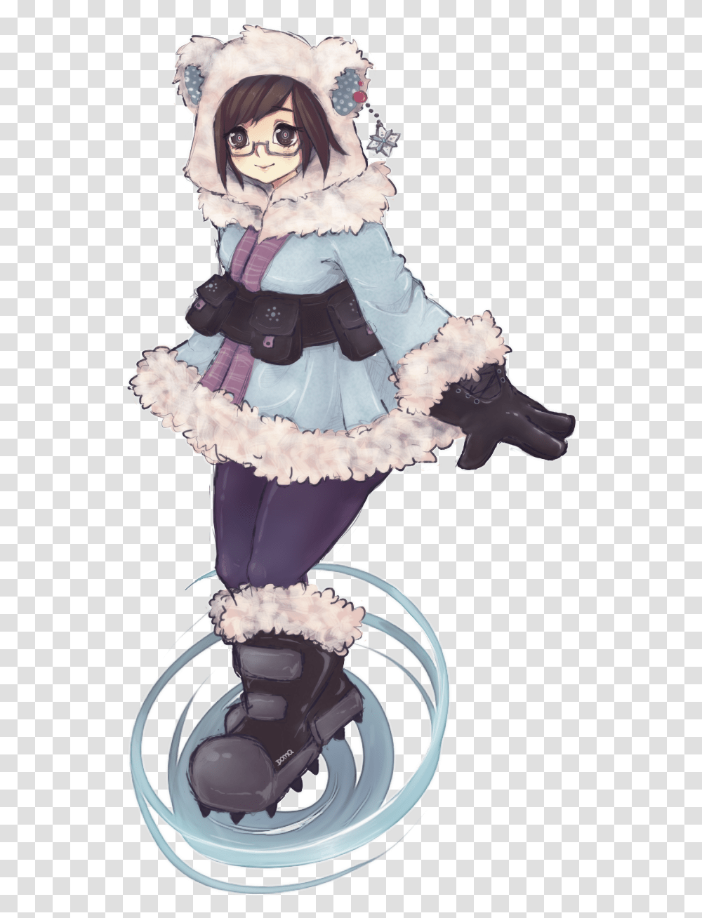 Mei Overwatch Christmas Overwatch Fan Art Mei, Person, Human, Clothing, Apparel Transparent Png