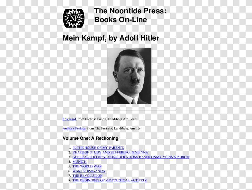 Mein Kampf Hitler, Person, Head, Face Transparent Png