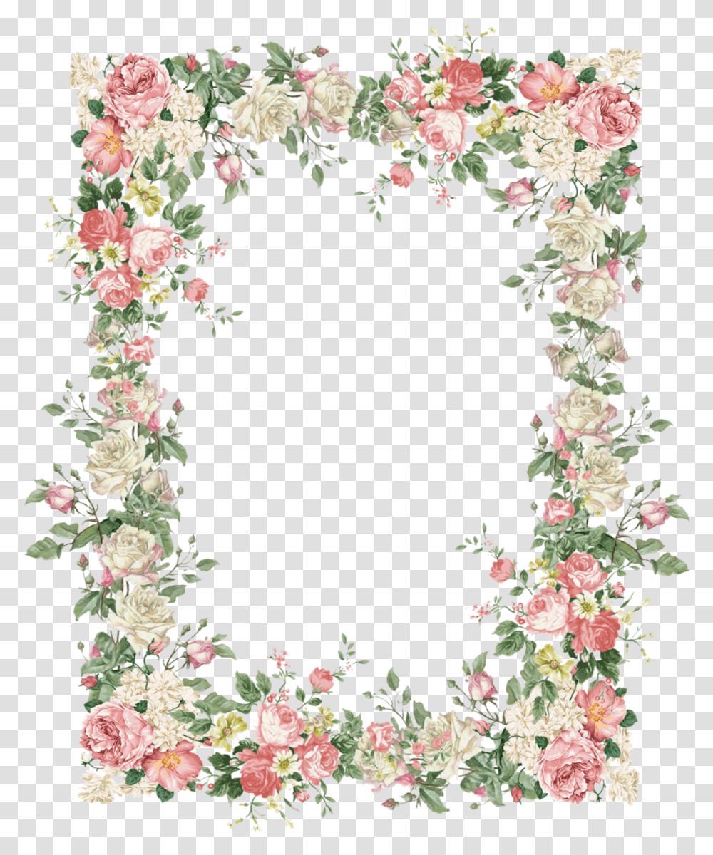 Meinlilapark Free Digital Vintage Rose Frame Flower Flower Frame, Wreath, Plant, Blossom, Pattern Transparent Png