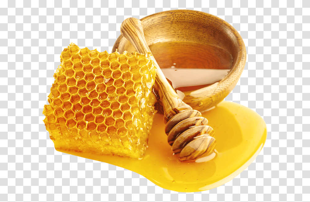 Mel De Abelha, Honey, Food, Honeycomb, Bread Transparent Png