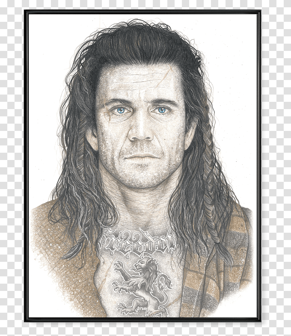 Mel Gibson Tattoos, Drawing, Person, Human Transparent Png