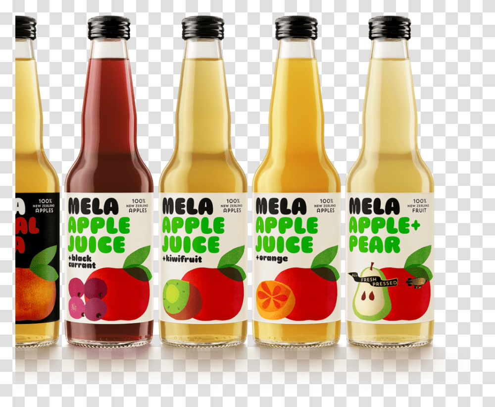Mela Bottles Light, Beverage, Drink, Juice, Label Transparent Png