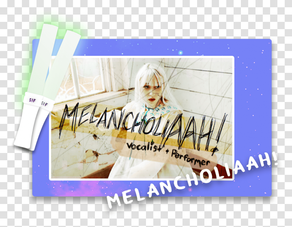 Melancholiaah Anime Weekend Atlanta Poster, Person, Advertisement, Flyer, Paper Transparent Png