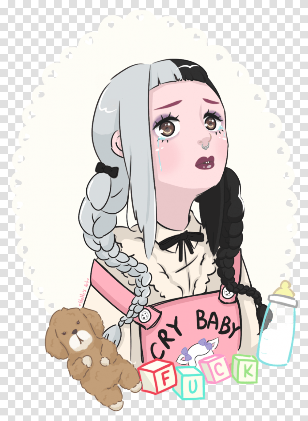 Melanie Martinez Cry Baby Video Melanie Martinez Cry Baby Fanart, Drawing, Snowman, Nature, Doodle Transparent Png