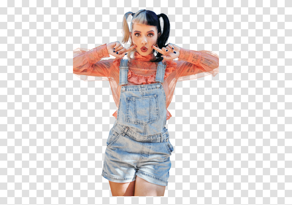 Melanie Martinez With An Overall, Costume, Pants, Person Transparent Png