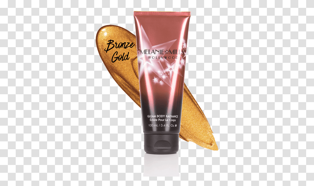 Melanie Mills Hollywood Gleam Body Radiance Deep Gold, Bottle, Cosmetics, Aftershave, Lotion Transparent Png