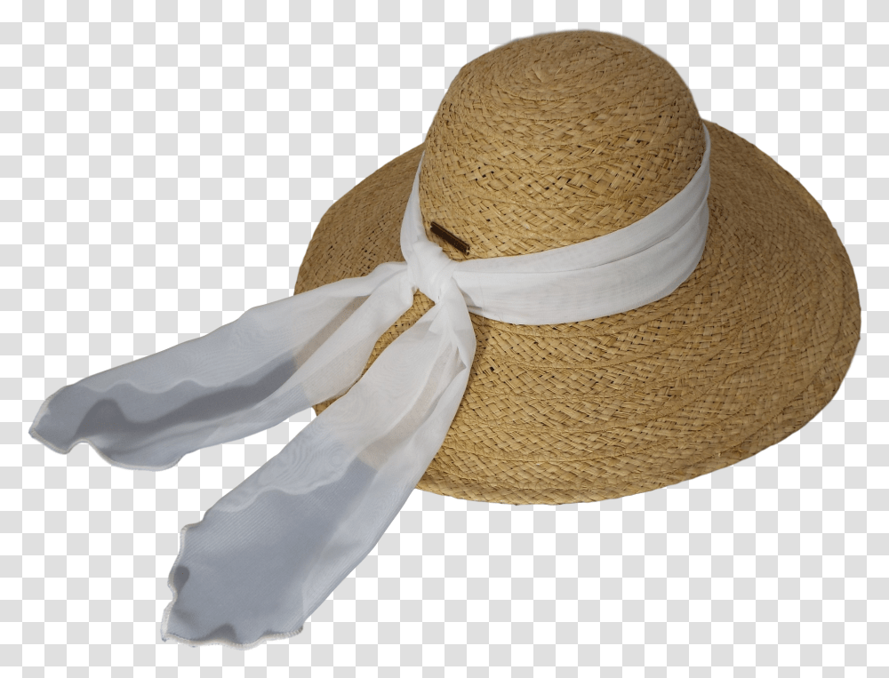 Melanie White Bow Beige, Clothing, Apparel, Sun Hat Transparent Png