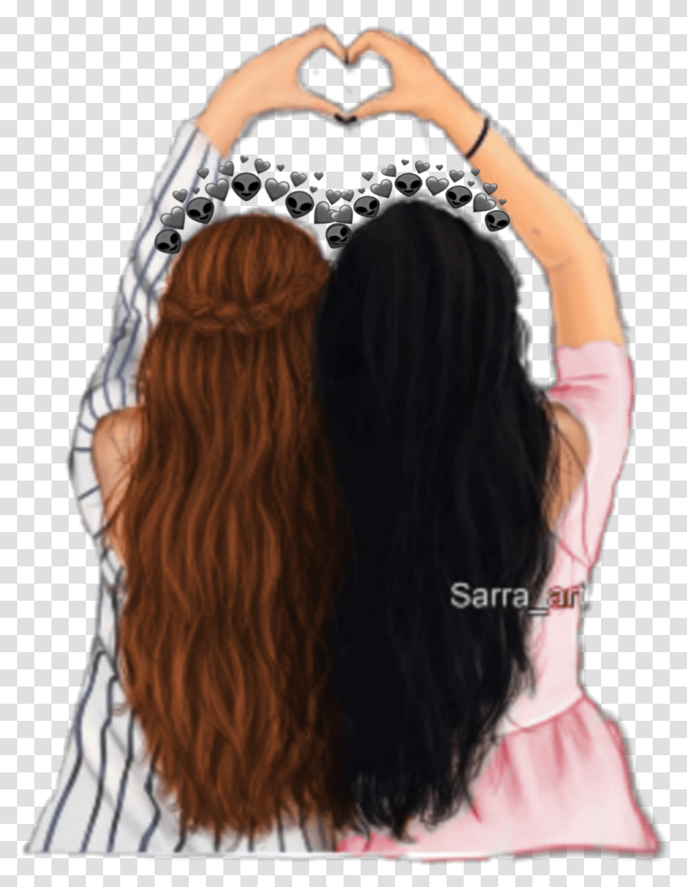 Melhores Amigas Bff Best Friend Stickers, Hair, Person, Human, Wig Transparent Png