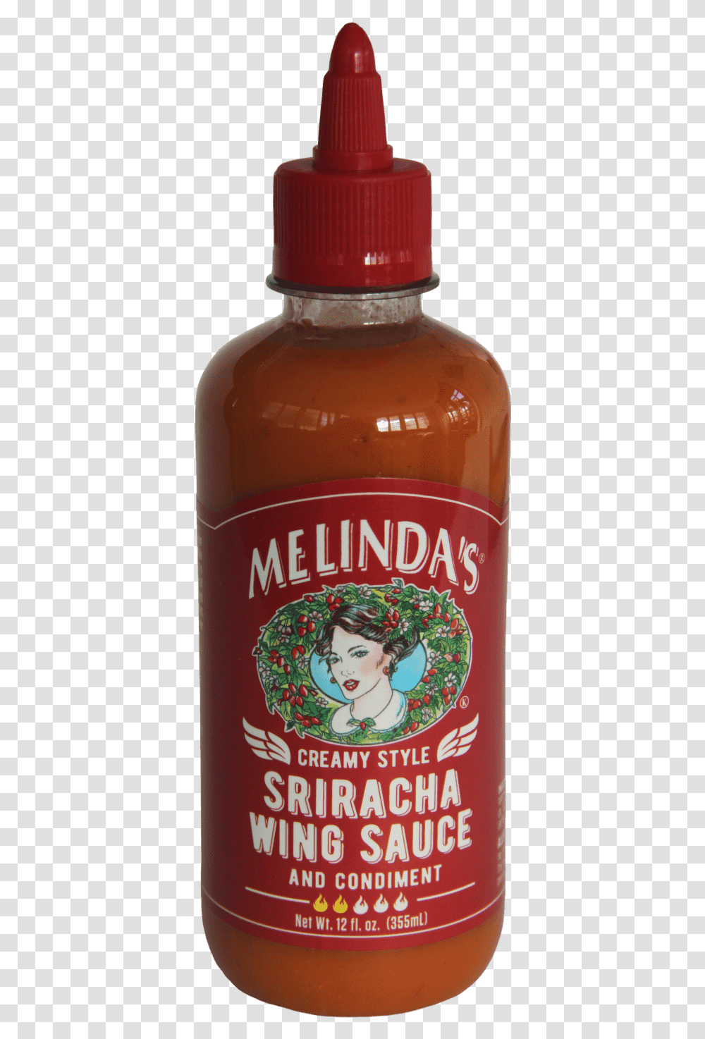 Melindas Creamy Style Sriracha Wing Sauce 355ml Bottle, Beer, Alcohol, Beverage, Drink Transparent Png