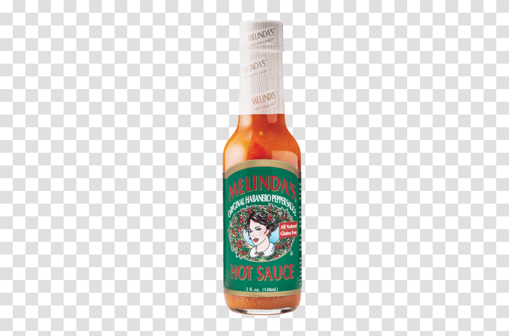 Melindas Original Habanero Hot Sauce, Bottle, Food, Alcohol, Beverage Transparent Png