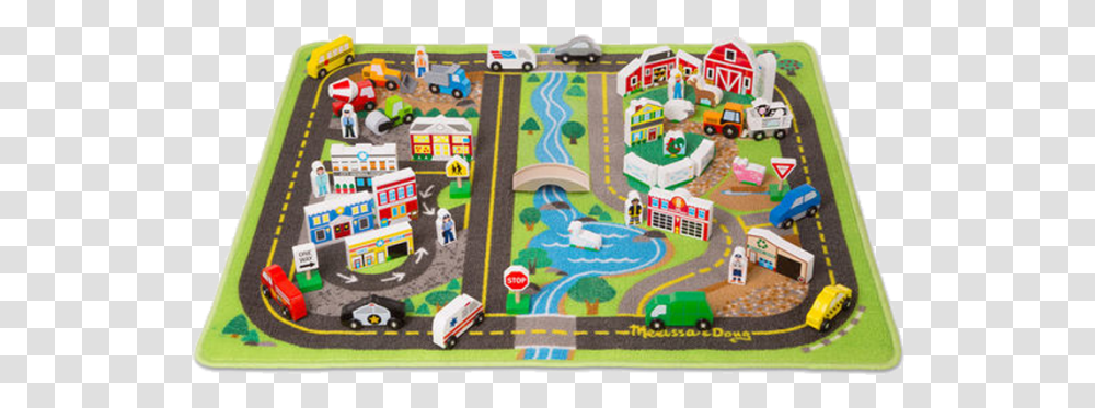 Melissa And Doug Deluxe Road Rug Play Set, Super Mario, Toy, Car, Vehicle Transparent Png