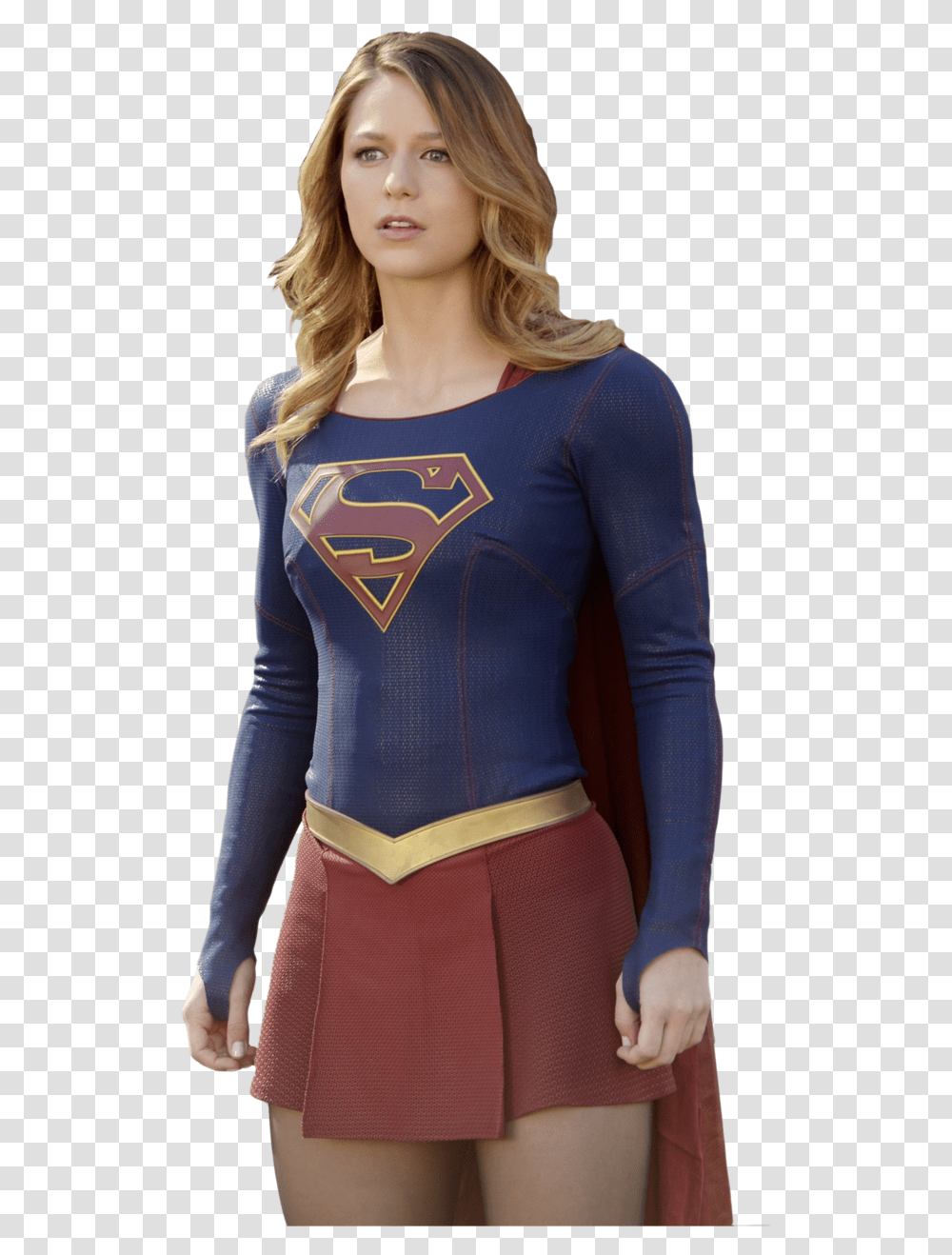 Melissa Benoist Supergirl Black, Sleeve, Long Sleeve, Skirt Transparent Png