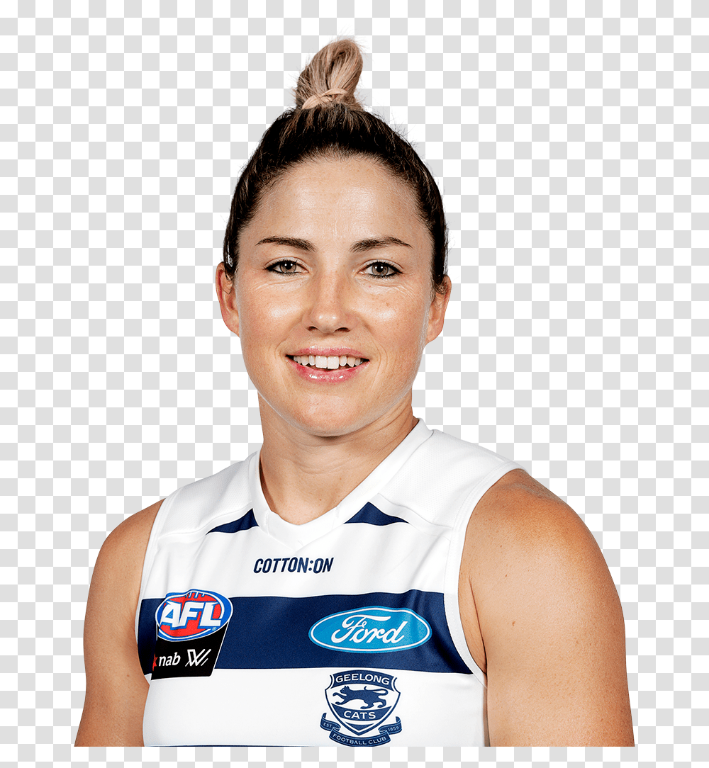 Melissa Hickey Afl Geelong Football Club, Clothing, Person, T-Shirt, Sleeve Transparent Png