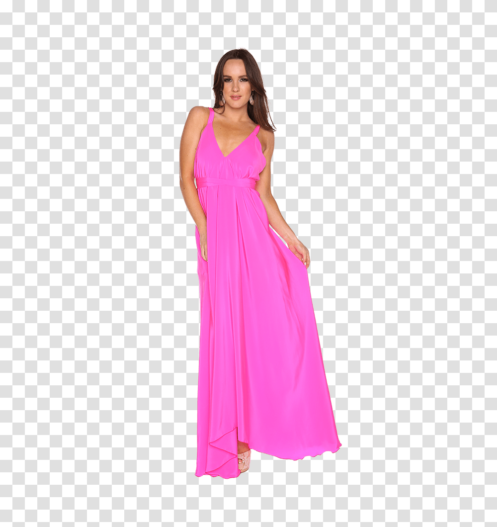 Melissa Kritsotakis Hot Pink Maxi Melissa Kritsotakis, Apparel, Evening Dress, Robe Transparent Png