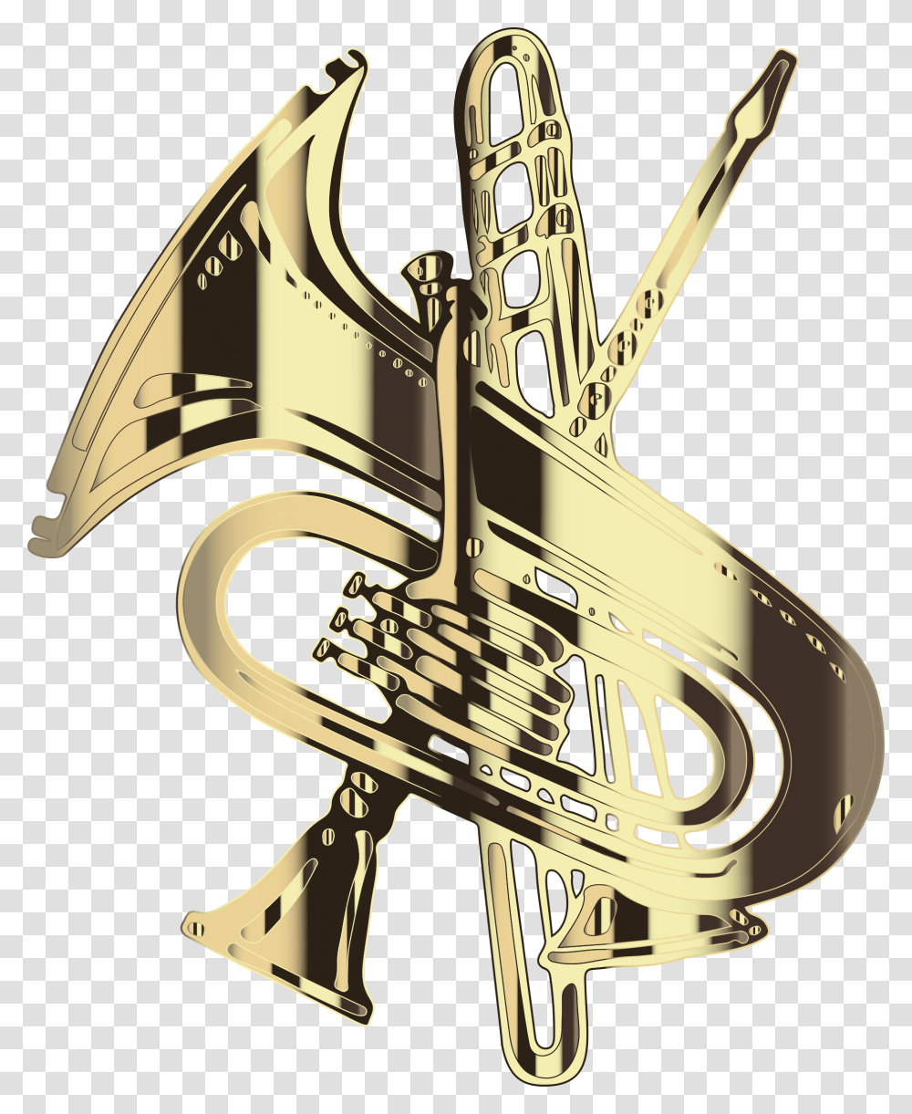 Mellophonemetalbrass Instrument Emblem, Horn, Brass Section, Musical Instrument, Tuba Transparent Png