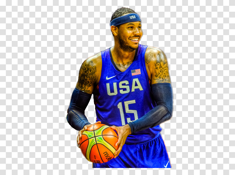 Melo Freetoedit Usa Basketball Players, Person, People, Sport Transparent Png