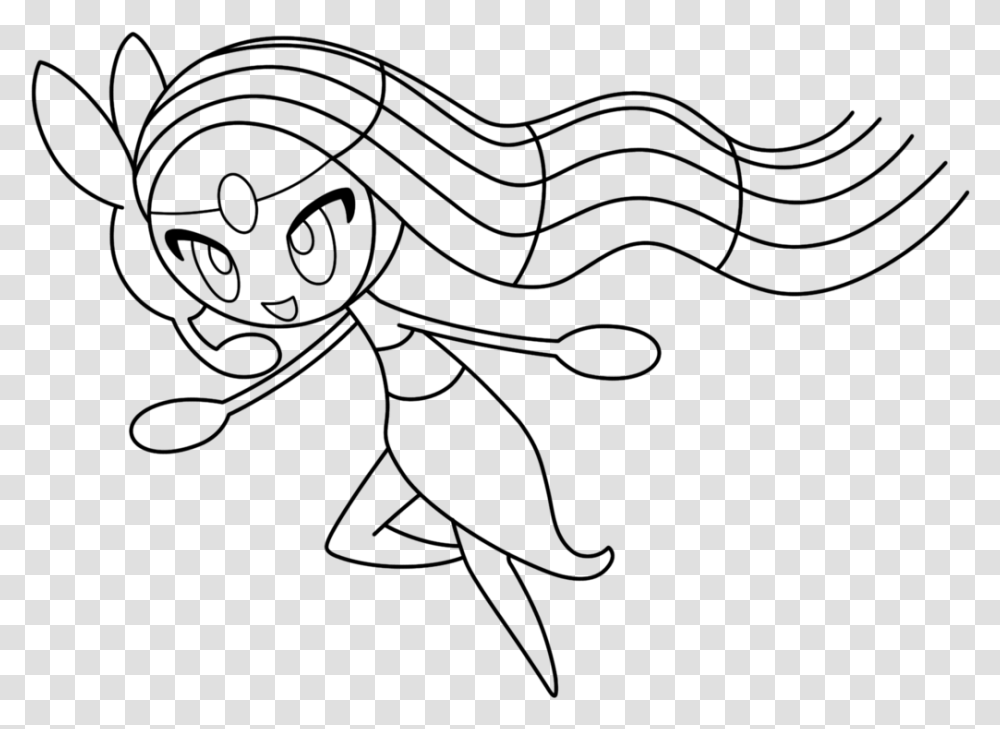 Meloetta Coloring, Gray, World Of Warcraft Transparent Png