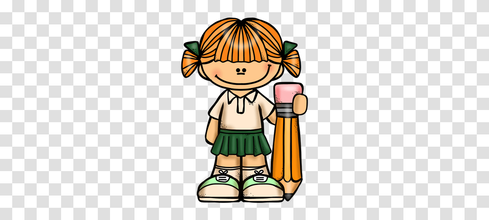 Melonheadz Girl With Sports Skirt And Pencil Kids Clipart, Toy, Nutcracker, Apparel Transparent Png
