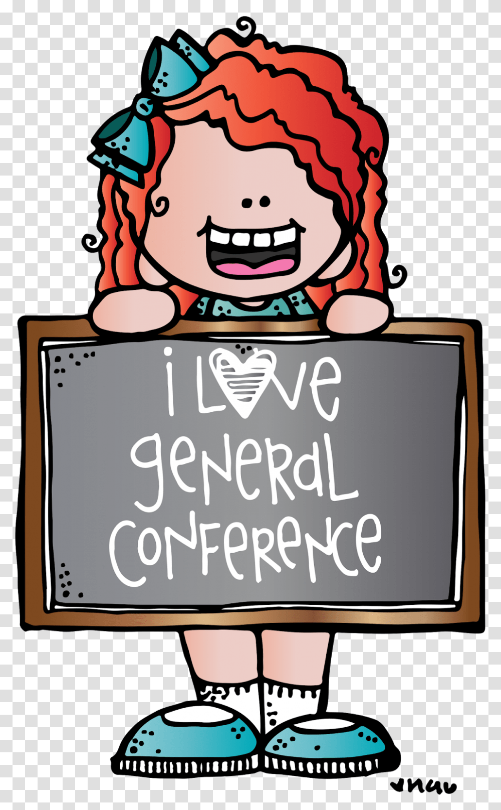 Melonheadz Lds Illustrating Just In Time For General Conference, Teacher, Word, Girl Transparent Png