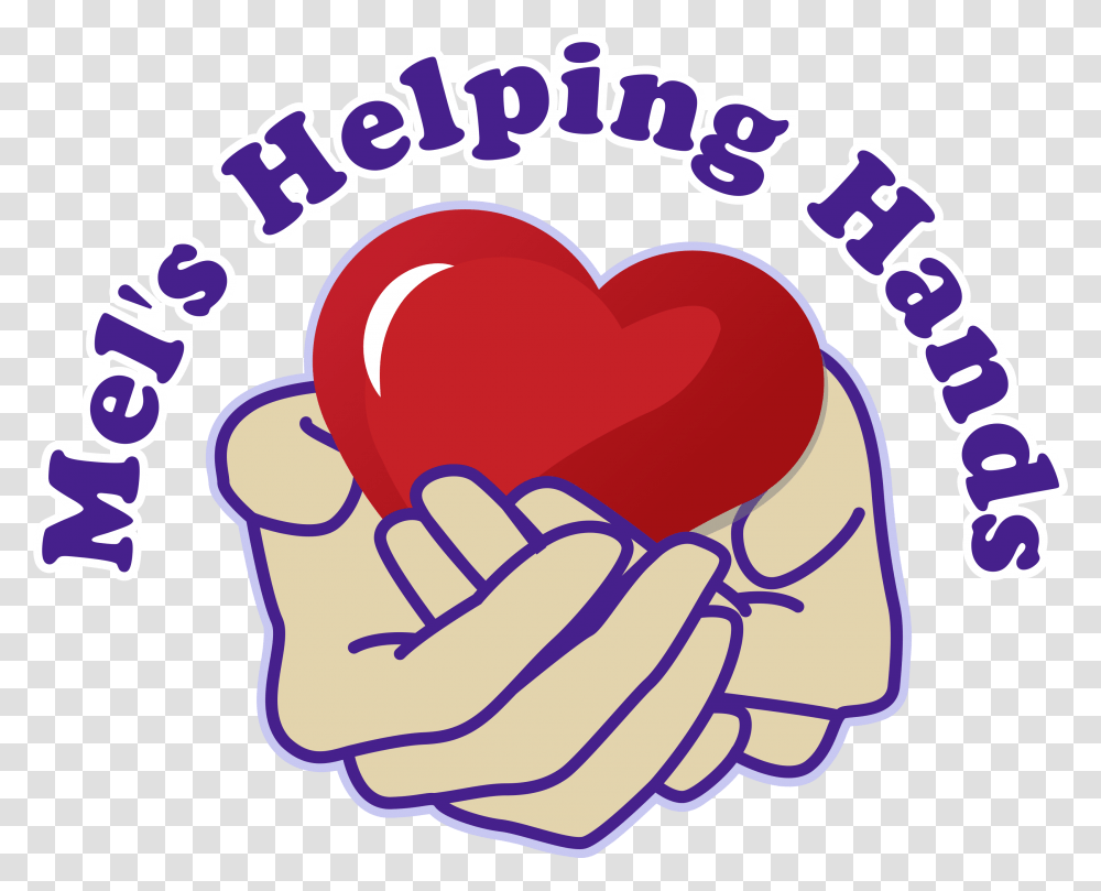 Mels Helping Hands Heart, Text Transparent Png