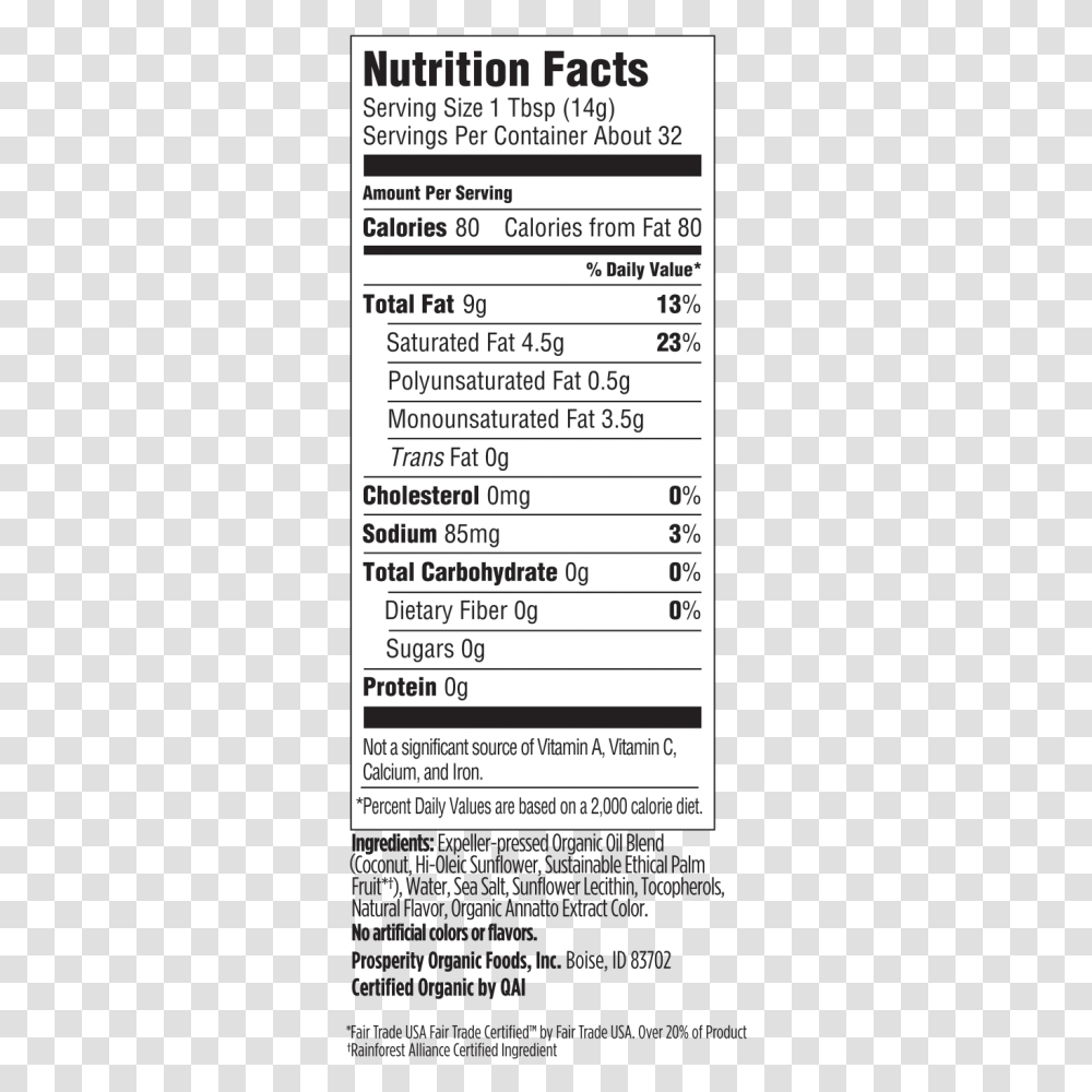 Melt Organic Buttery Spread Nutrition Label Hd Melt Organic Vegan Butter, Number, Page Transparent Png