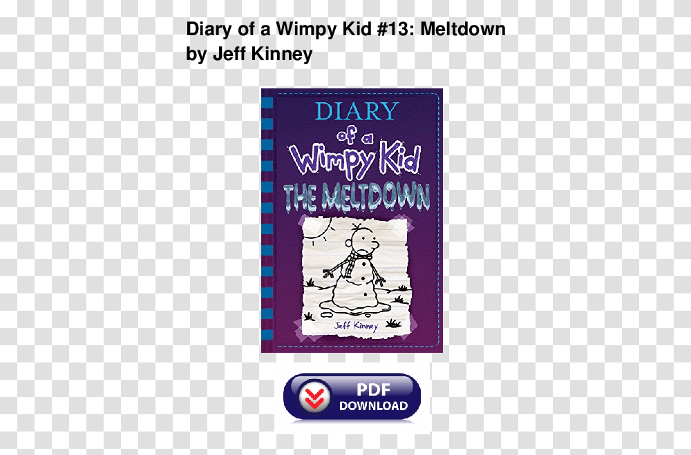 Meltdown Diary Of A Wimpy Kid, Paper, Book, Label Transparent Png