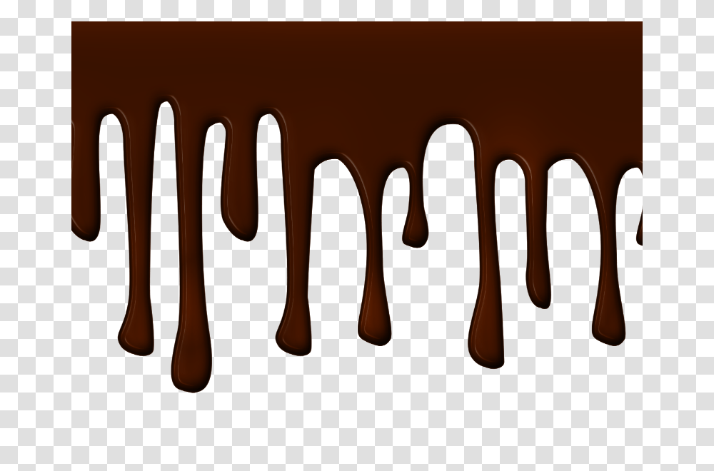 Melted Chocolate Dripping Free Texture, Wood, Hardwood, Cutlery, Fork Transparent Png