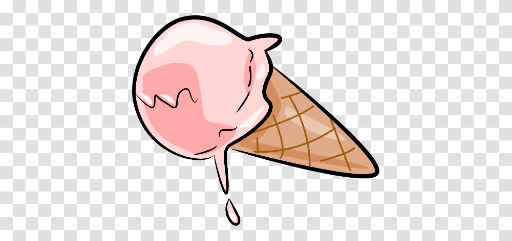 Melted Ice Cream Image, Dessert, Food, Creme, Cone Transparent Png