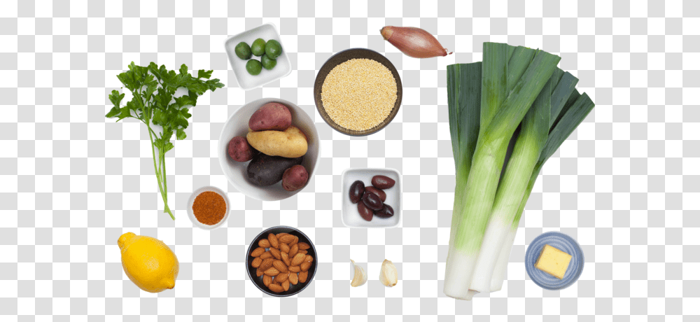 Melted Leeks Over Millet With Old Bay Potatoes Superfood, Plant, Vegetable, Produce, Fruit Transparent Png