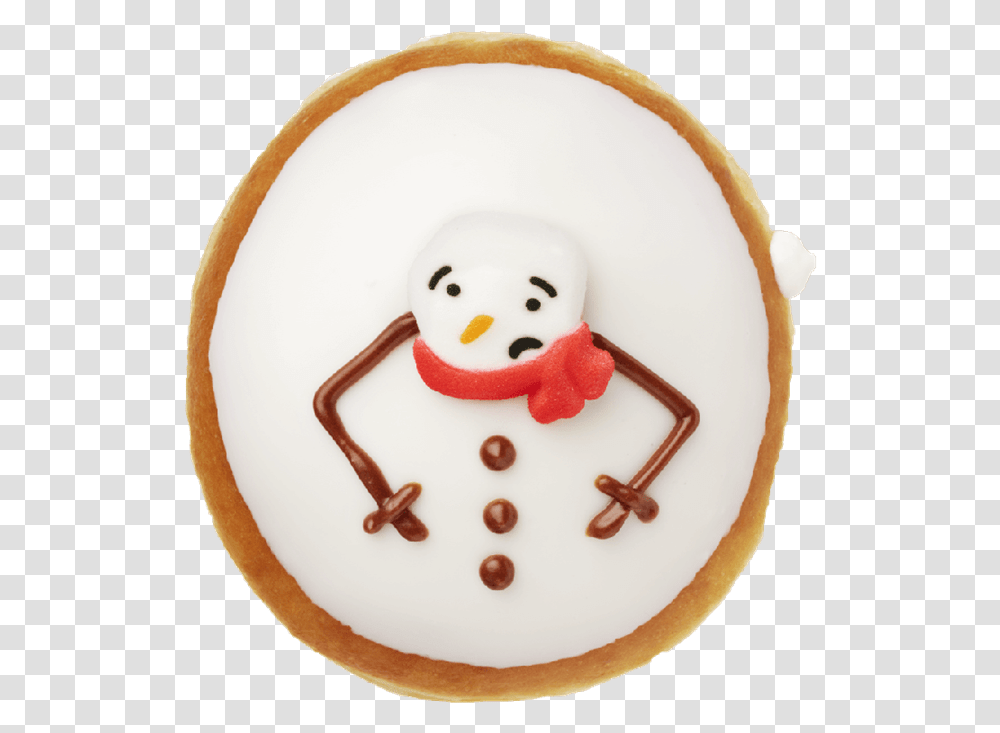 Melted Snowman Doughnut Krispy Kreme, Sweets, Food, Dessert, Icing Transparent Png