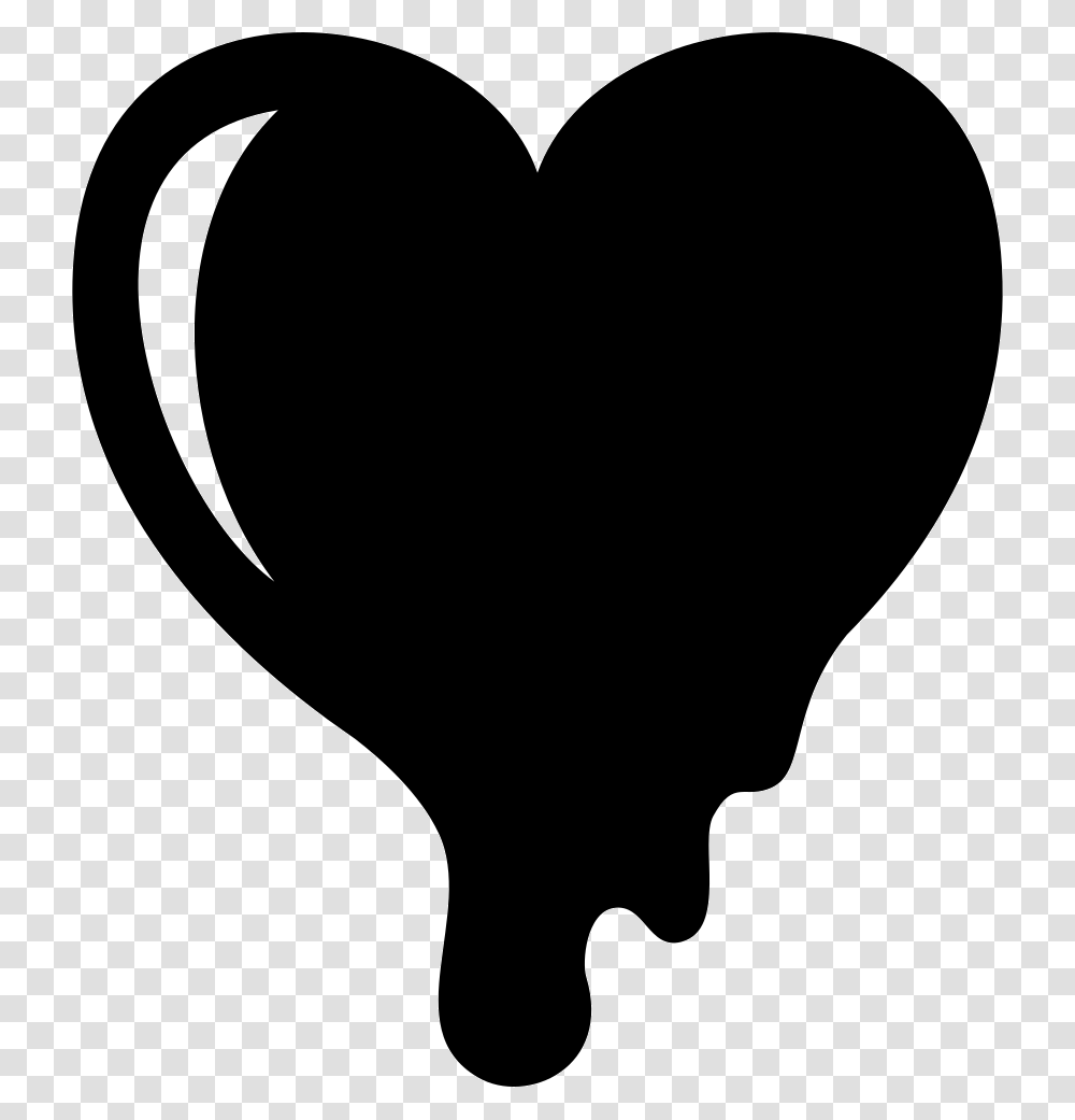 Melting Heart Icon Free Download, Silhouette, Stencil, Mustache Transparent Png