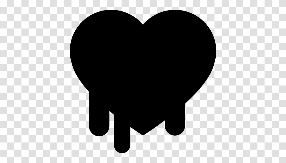 Melting Icon, Silhouette, Heart, Hand, Stencil Transparent Png