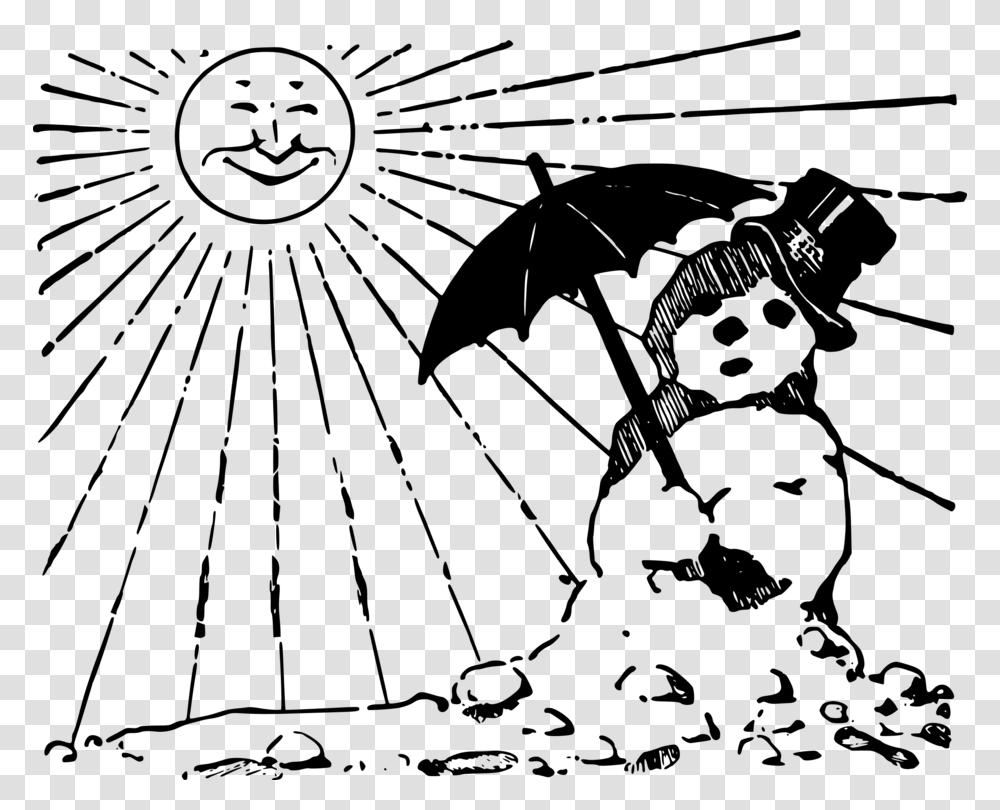 Melting Snowman Clipart Black And White, Gray, World Of Warcraft Transparent Png