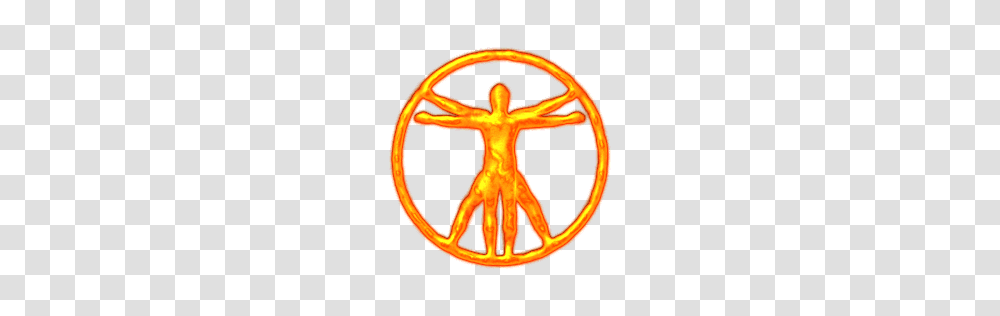 Melting Vitruvian Man Icon, Cross, Logo, Trademark Transparent Png