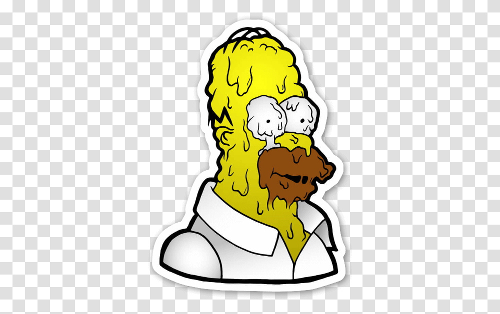 Melty Homer Simpson Stickerapp Simpsonstickers, Light, Fire, Flame, Art Transparent Png