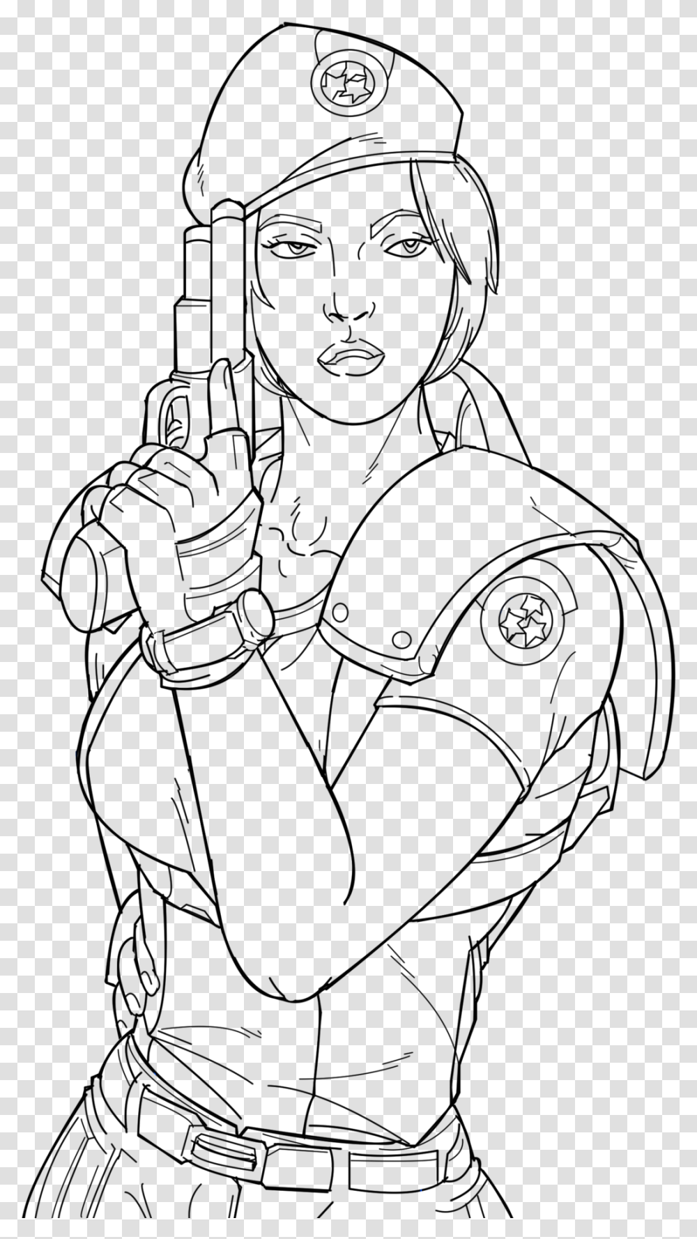 Member Of Stars Jill Valentine Ink Sketch Line Art, Nature, Outdoors, Astronomy, Outer Space Transparent Png