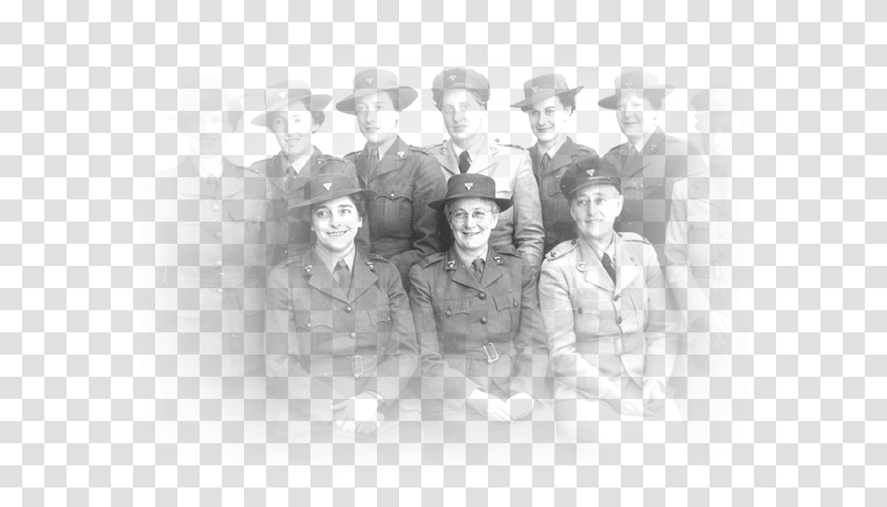 Members Of The Australian Women's Army Service Navy, Person, Military Uniform, Officer, Hat Transparent Png