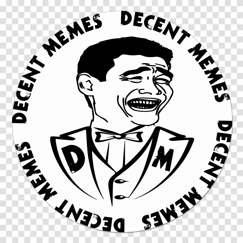 Meme Decent Memes Logo, Label, Text, Symbol, Face Transparent Png