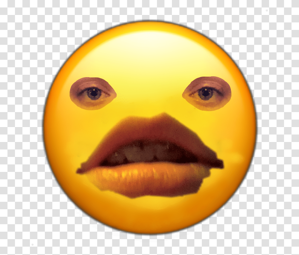 Meme Emoji Ugly Smiley Egg Food Mouth Lip Transparent Png Pngset Com